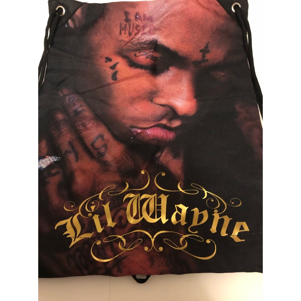 Lil Wayne rare back pack/bag new with tag, upside down image